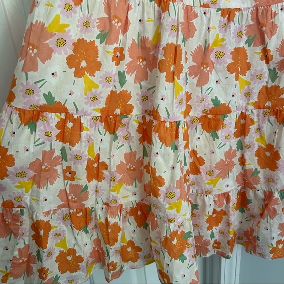 Karlie MARIGOLD DREAMS MAXI DRESS, ORANGE Floral‎ Midi Dress - Orange and White - Picture 4 of 6